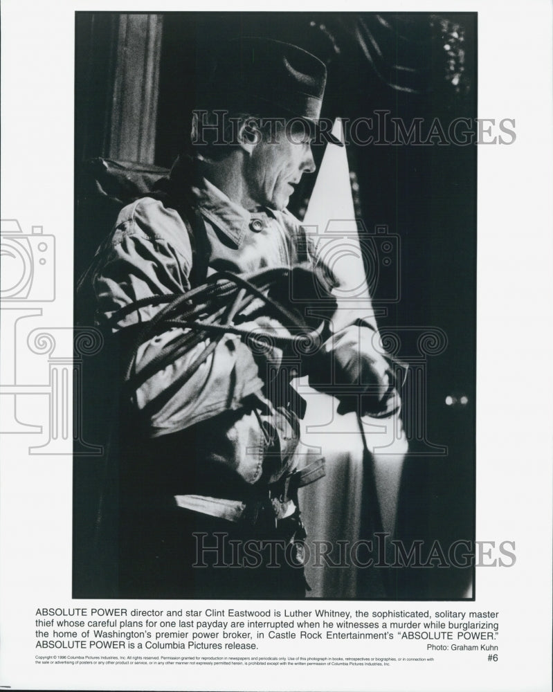 1997 Press Photo  &quot;Absolute Power&quot; Clint Eastwood, star &amp; director - Historic Images