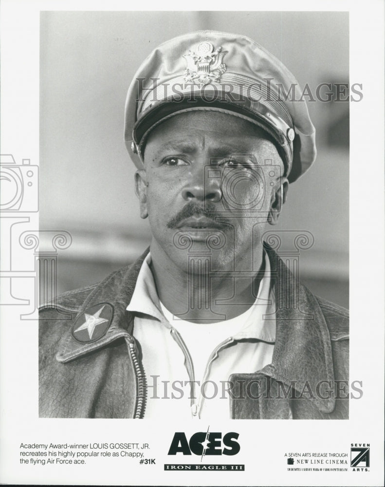 1992 Press Photo &quot;Aces Iron Eagle III&quot; Lou Gossett Jr - Historic Images