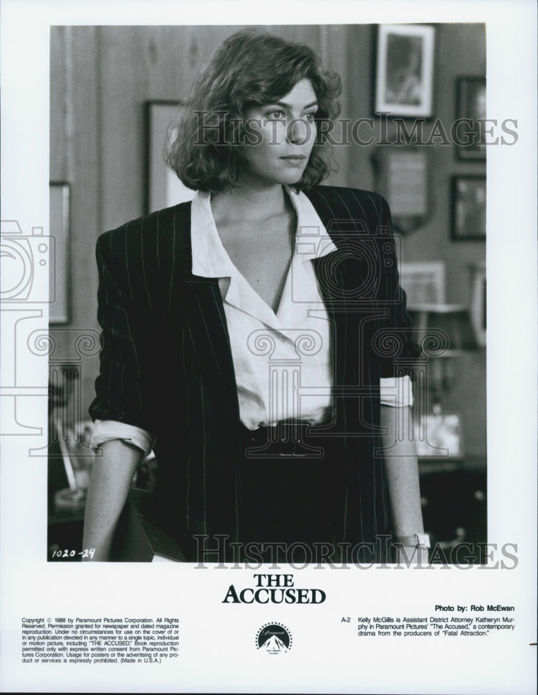 1988 Press Photo  &quot;The Accused&quot; Kelly McGillis - Historic Images