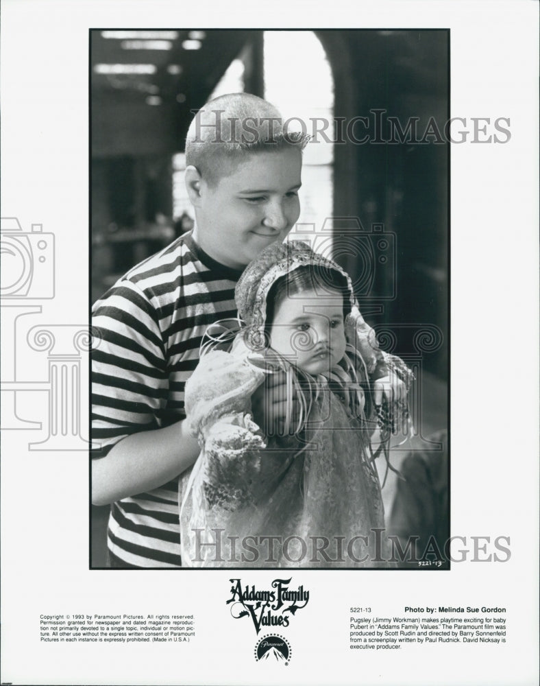 1993 Press Photo  &quot;Addams Family Values&quot;Jimmy Workman - Historic Images