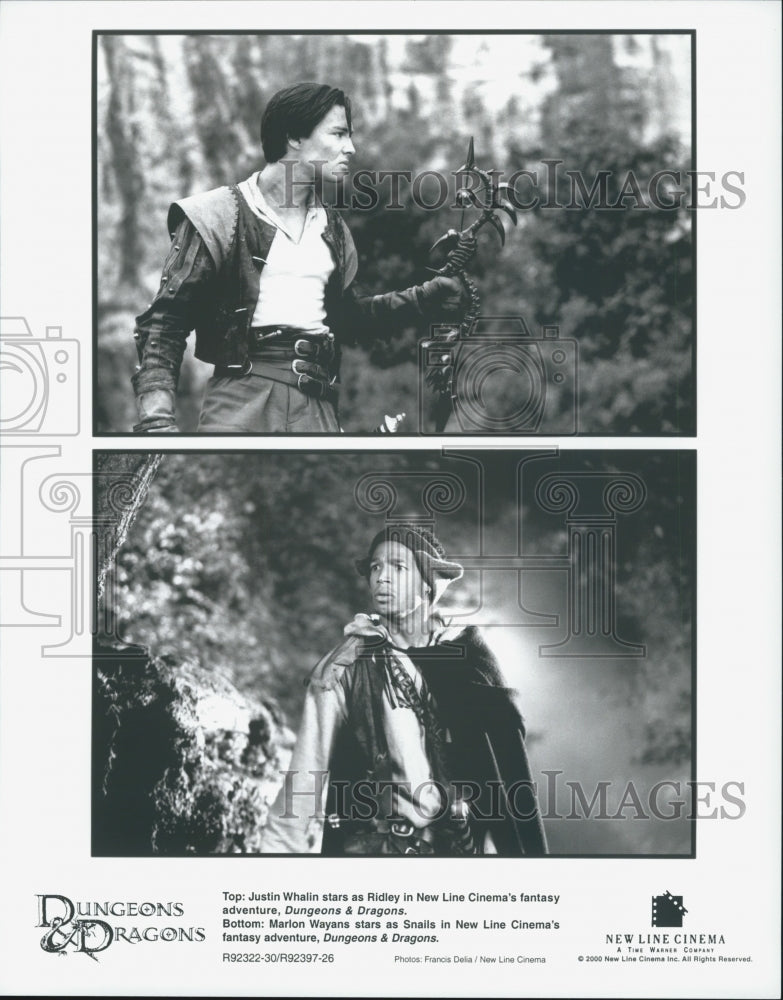 2000 Press Photo Justin Whalin and Marion Wayans in &quot;Dungeons &amp; Dragons&quot; - Historic Images