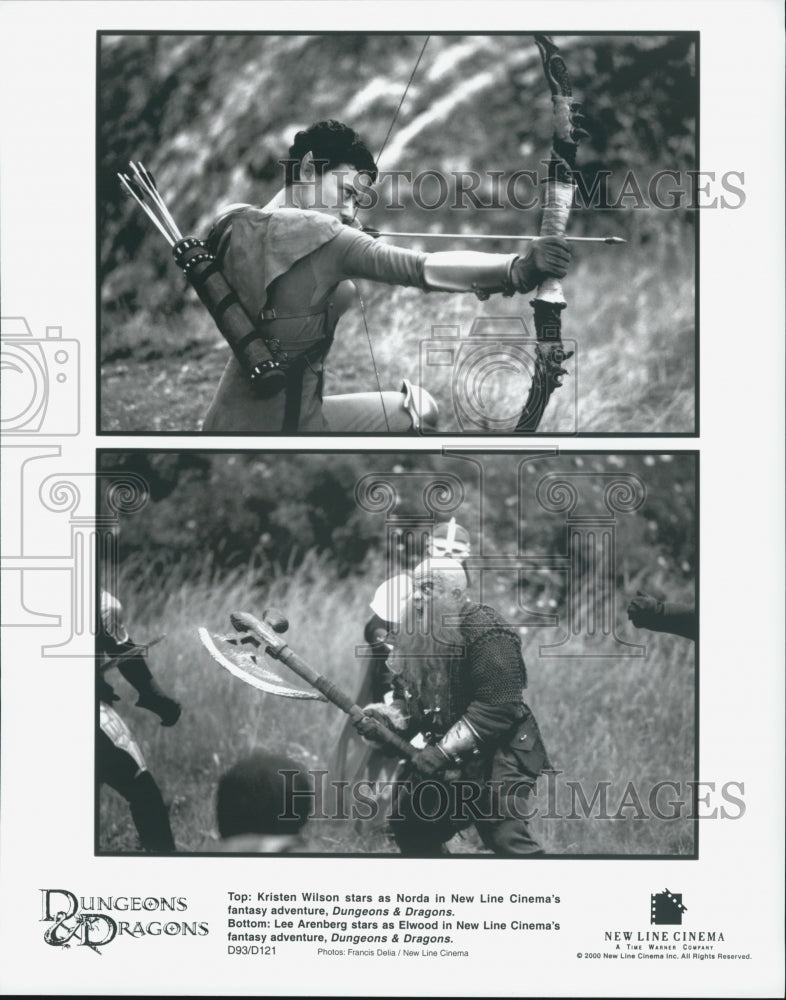 2000 Press Photo Kristen Wilson and Lee Arenberg in "Dungeons and Dragons" - Historic Images