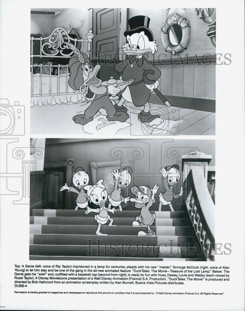 1990 Press Photo Disney&#39;s &quot;DuckTales: The Movie - Treasure of the Lost Lamp&quot; - Historic Images