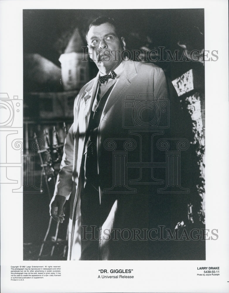 1992 Press Photo Actor Larry Drake Starring In Slasher Film &quot;Dr. Giggles&quot; - Historic Images