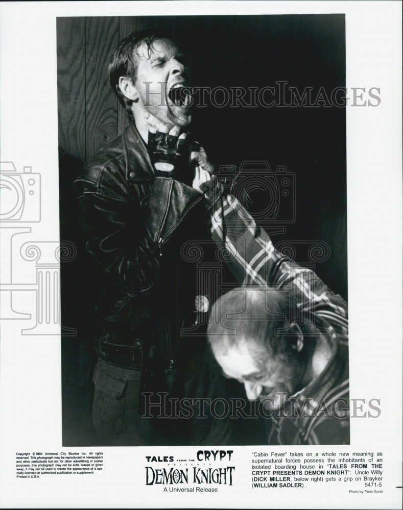 1994 Press Photo  &quot;Tales from the Crypt Demon Knight&quot; Dick Miller, Wm Sadler - Historic Images