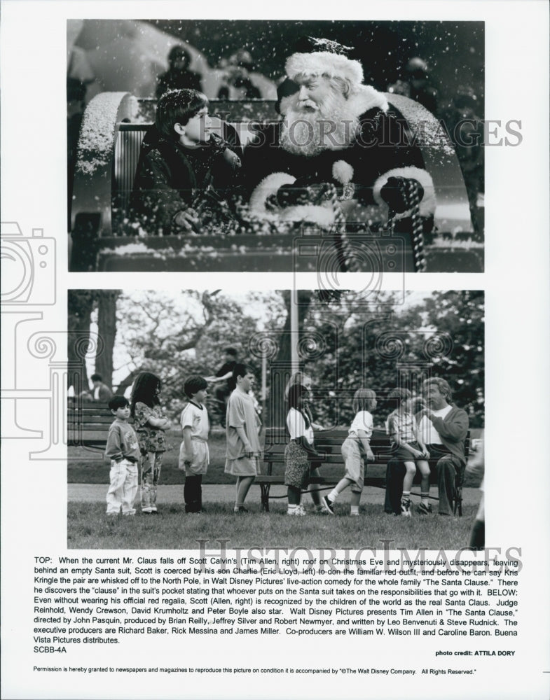 Press Photo Tim Allen and Eric Lloyd in &quot;The Santa Clause&quot; - Historic Images