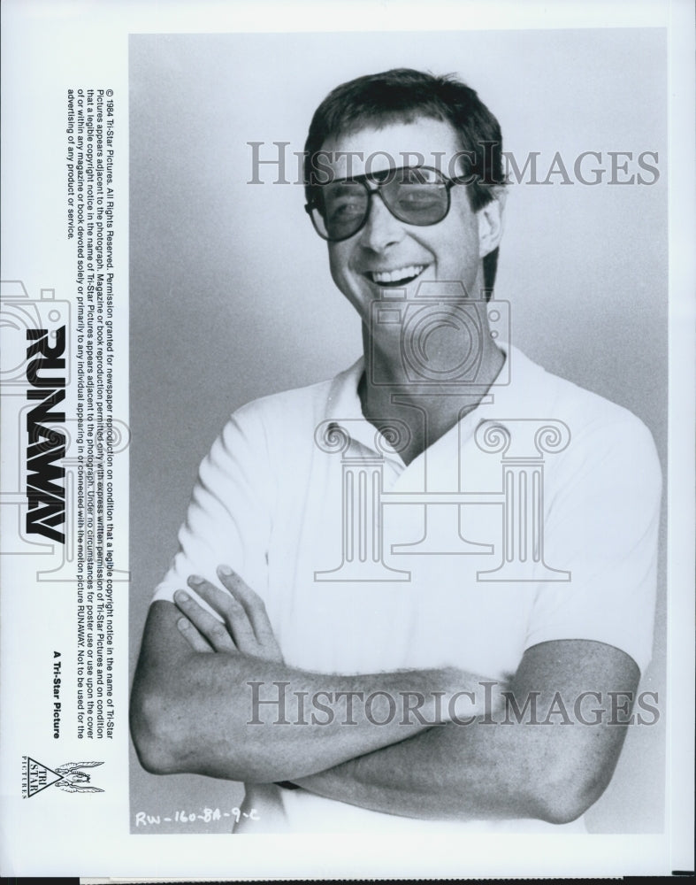 1984 Press Photo Michael Chrichton is writer/director for "Runaway" - Historic Images