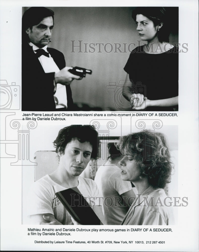 Press Photo Jean-Pierre Leaud and Chiara Mastroianni in &quot;Diary of a Seducer&quot; - Historic Images