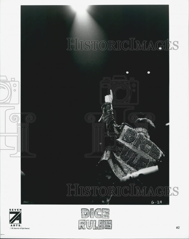 1991 Press Photo Andrew Dice Clay in &quot;Dice Rules&quot; - Historic Images