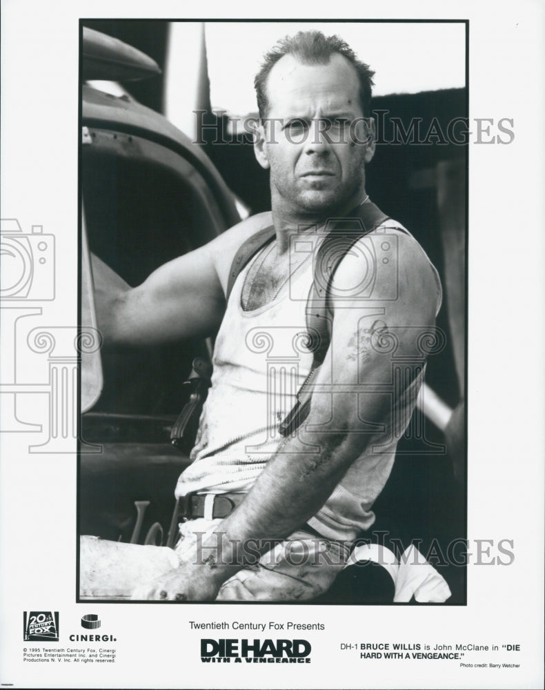1995 Press Photo Bruce Willis in "Die Hard With a Vengeance" - Historic Images