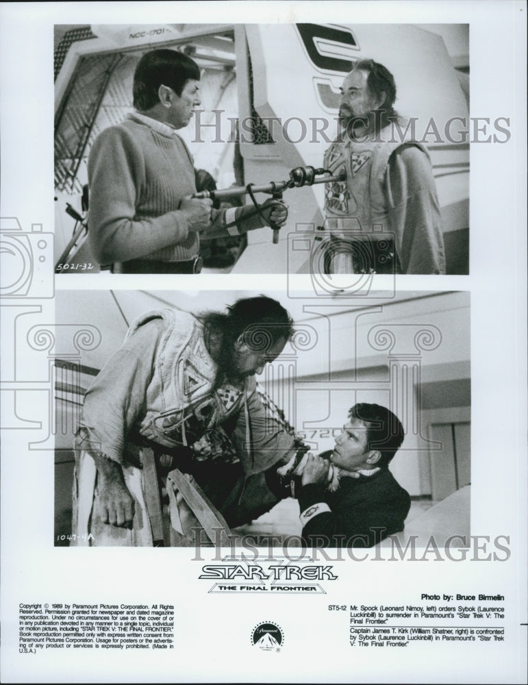 1989 Press Photo Shatner, Nimoy &amp; Luckinbill In &quot;Star Trek V The Final Frontier&quot; - Historic Images