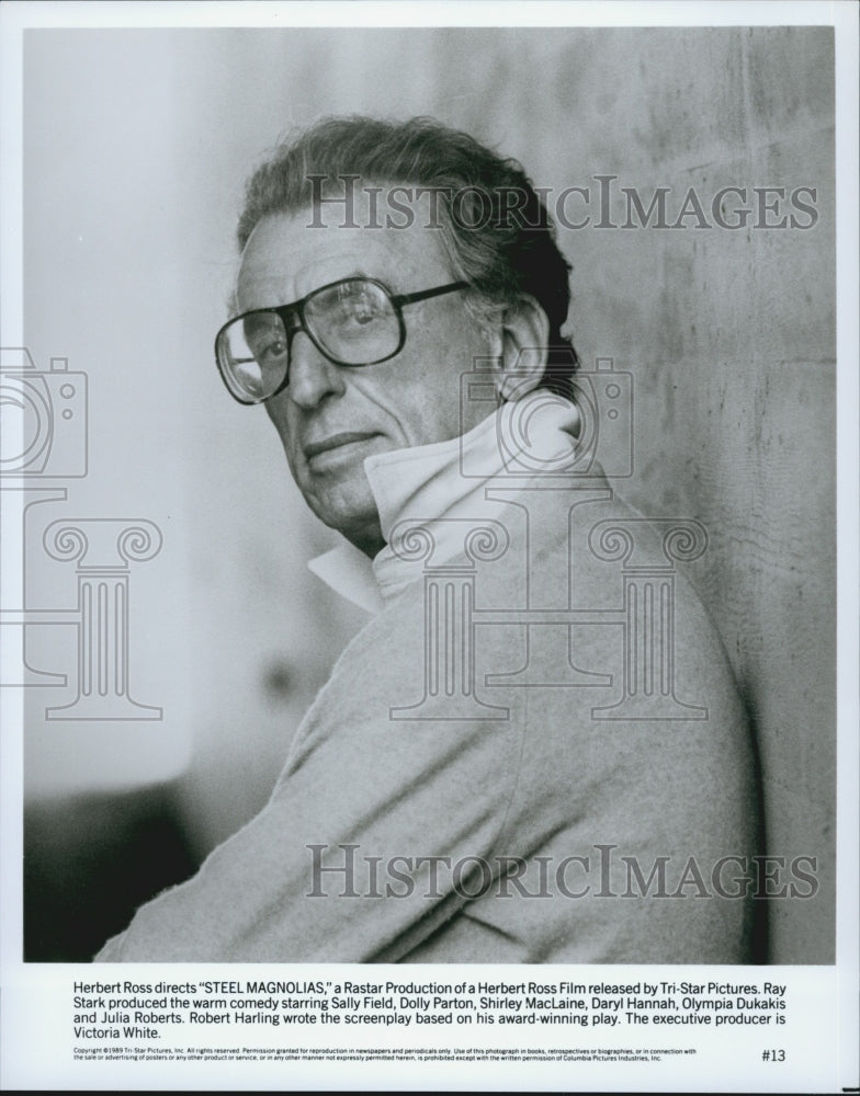 1989 Press Photo Herbert Ross director of "Steel Magnolias" - Historic Images