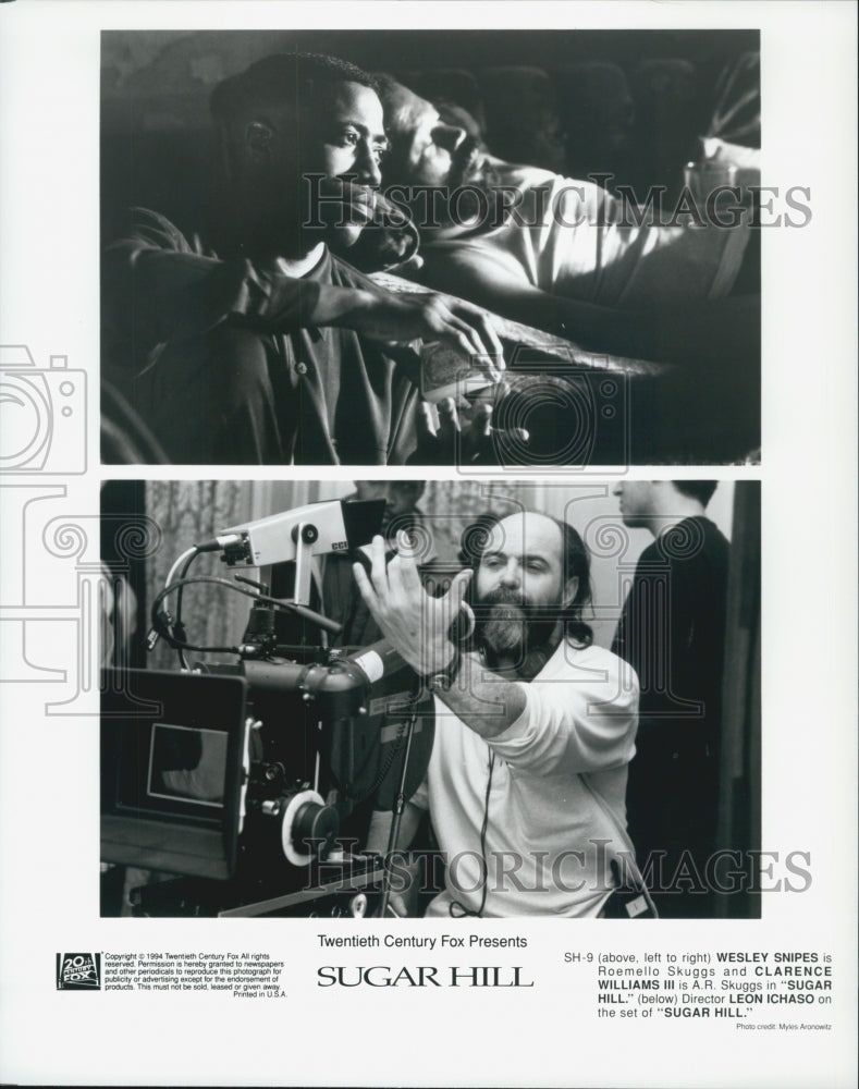 1994 Press Photo Snipes, Williams III And Ichaso In Movie "Sugar Hill" - Historic Images