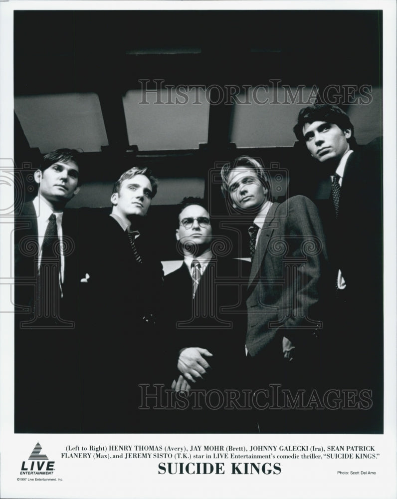 1997 Press Photo Thomas, Mohr, Galecki, Flanery, And Sisto In &quot;Suicide Kings&quot; - Historic Images