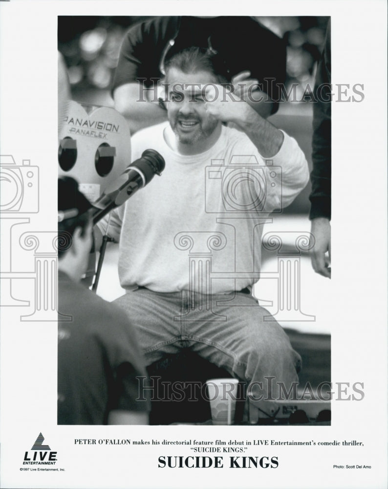 1997 Press Photo Director Peter O&#39;Fallon On Set Of Movie &quot;Suicide Kings&quot; - Historic Images