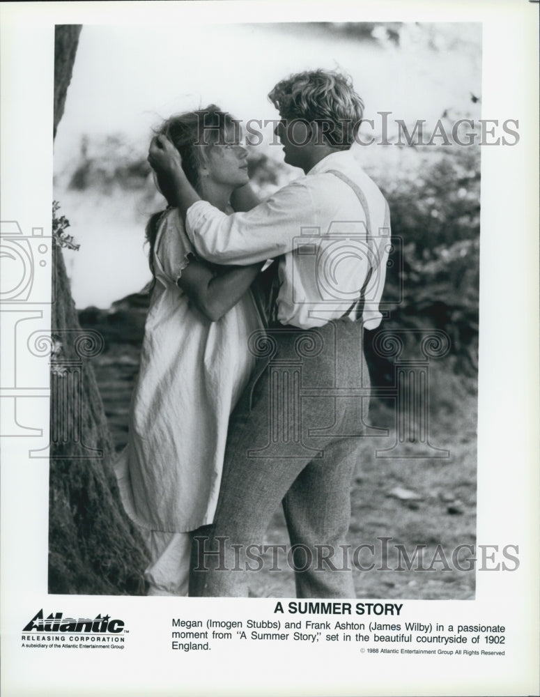 1988 Press Photo Imogen Stubbs and James Wilby Star in "A Summer Story" - Historic Images
