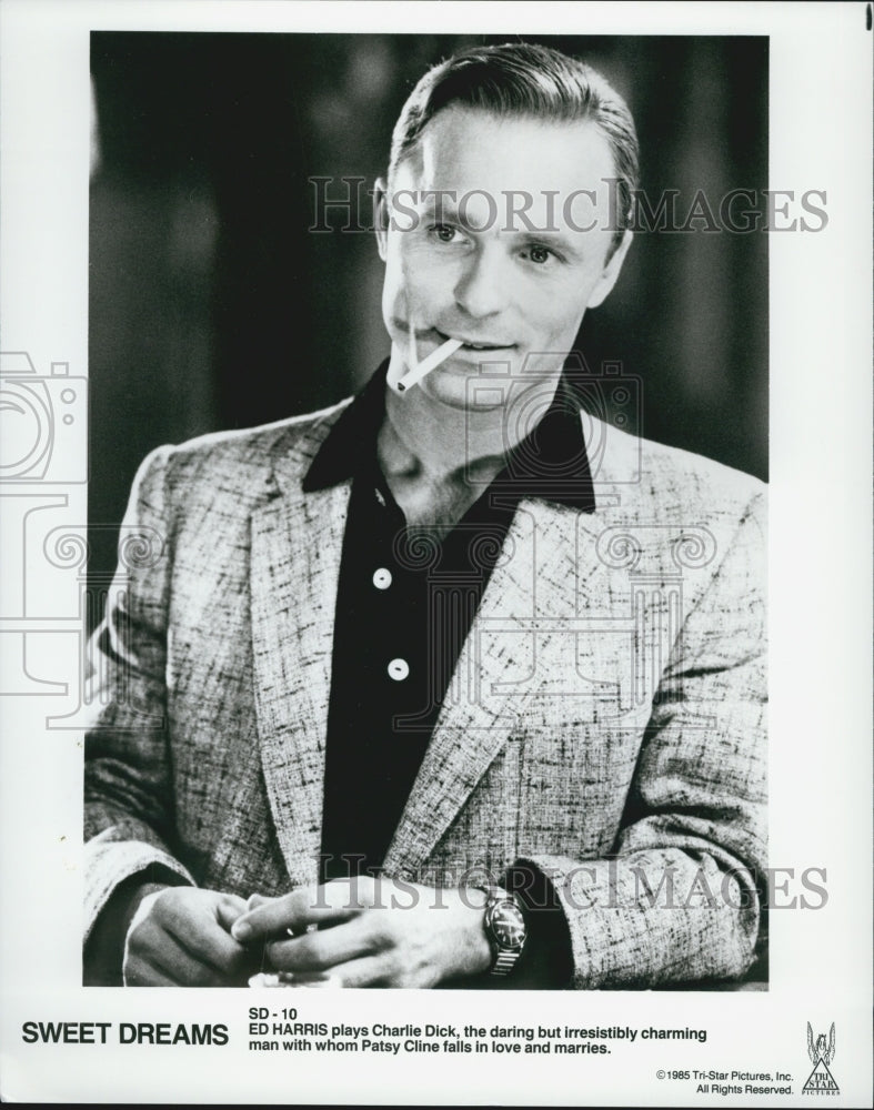 1985 Press Photo Ed Harris Stars in "Sweet Dreams" - Historic Images