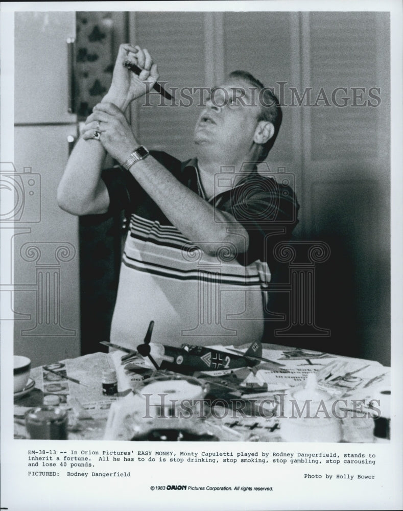 1983 Press Photo Rodney Dangerfield Stars in "Easy Money" - Historic Images