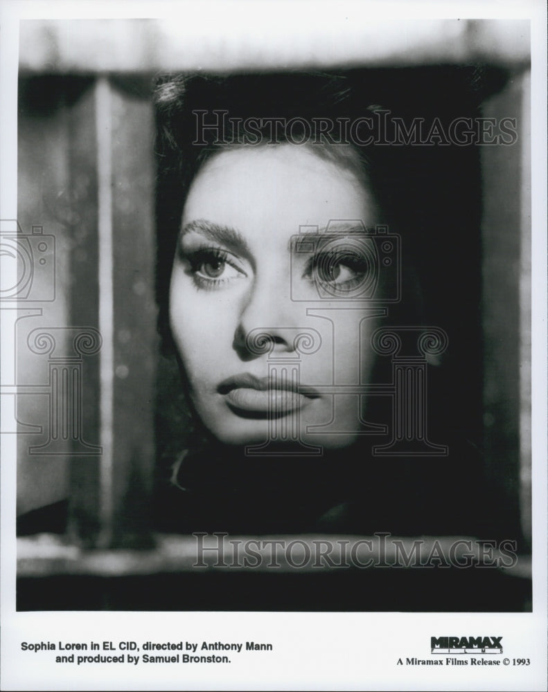 1993 Press Photo Sophia Lorin in &quot;El CID&quot; - Historic Images