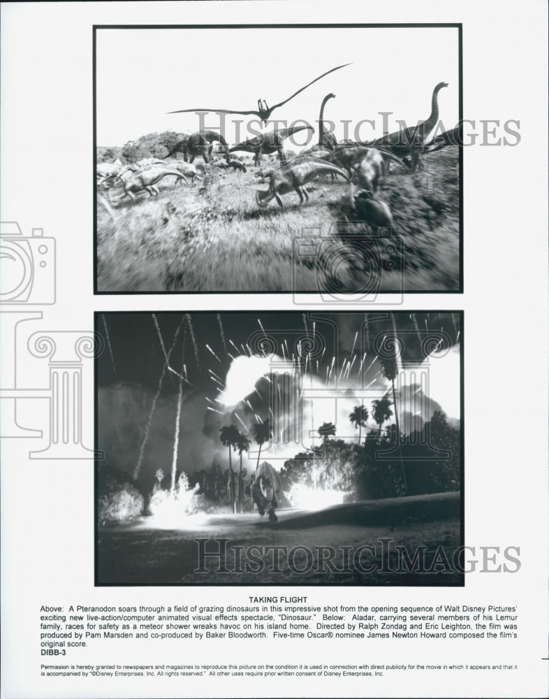 Press Photo Aladar Character Scene Film "Dinosaur" - Historic Images