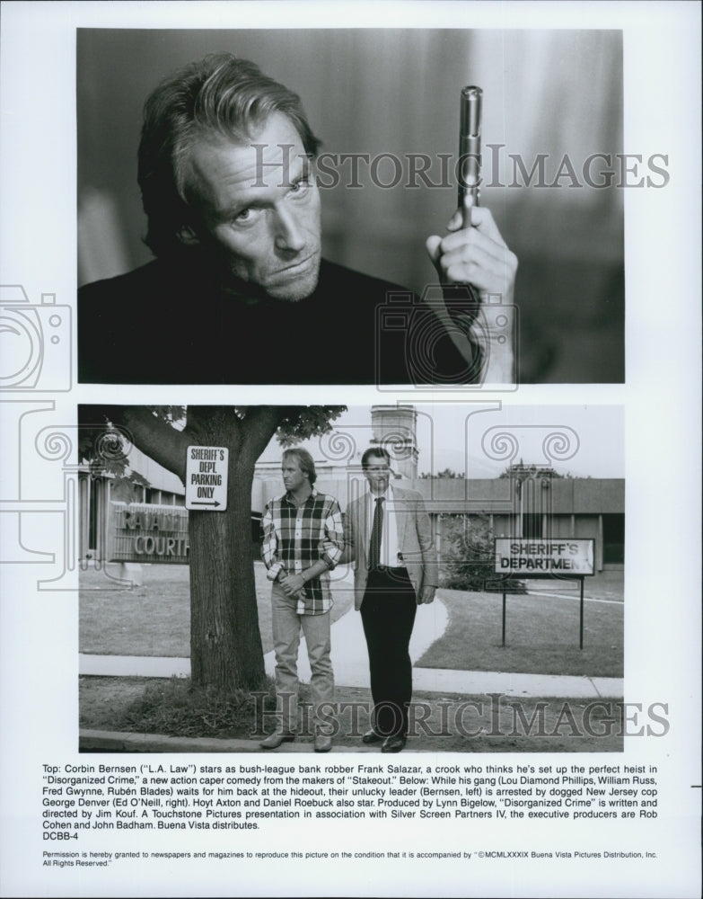 1989 Corbin Bernsen and Ed O&#39;Neill in &quot;Disorganized Crime&quot;-Historic Images