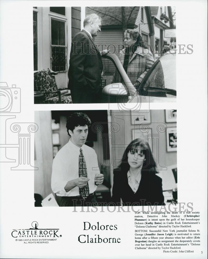 1995 Press Photo Christopher Plummer, Kathy Bates in "Dolores Claiborne" Film - Historic Images