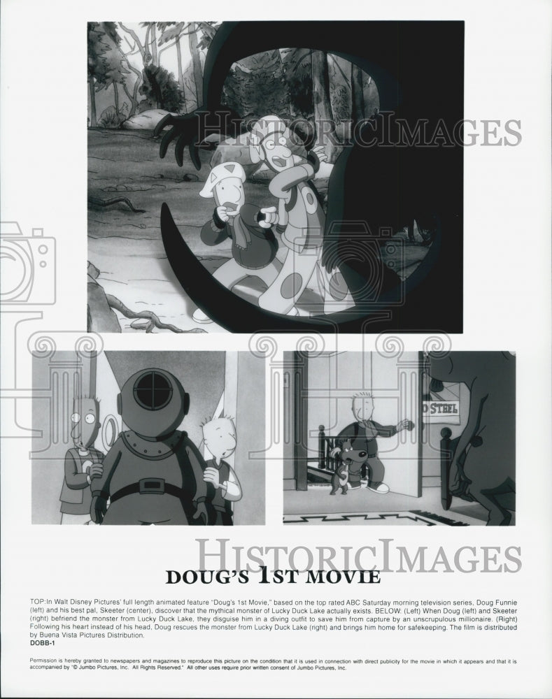 1999 Press Photo Doug Funnie, Skeeter "Doug's 1st Movie" - Historic Images