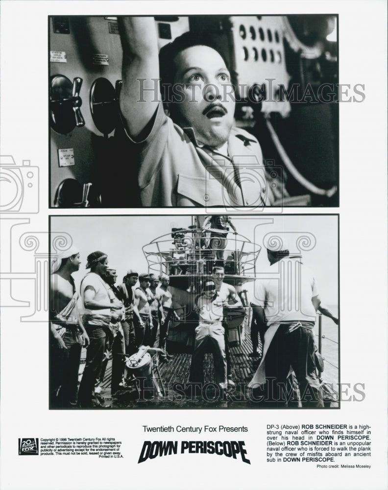 1996 Press Photo Rob Schneider &quot;Down Periscope&quot; - Historic Images