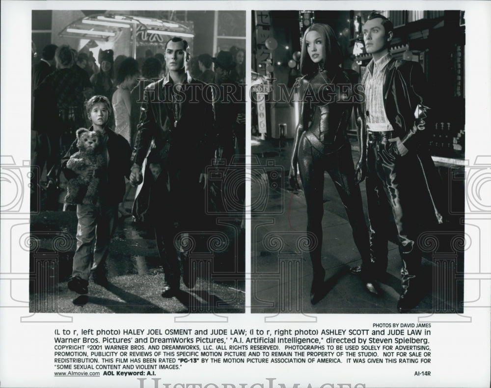 2001 Press Photo Scenes From Science Fiction Film "A.I. Artificial Intelligence" - Historic Images
