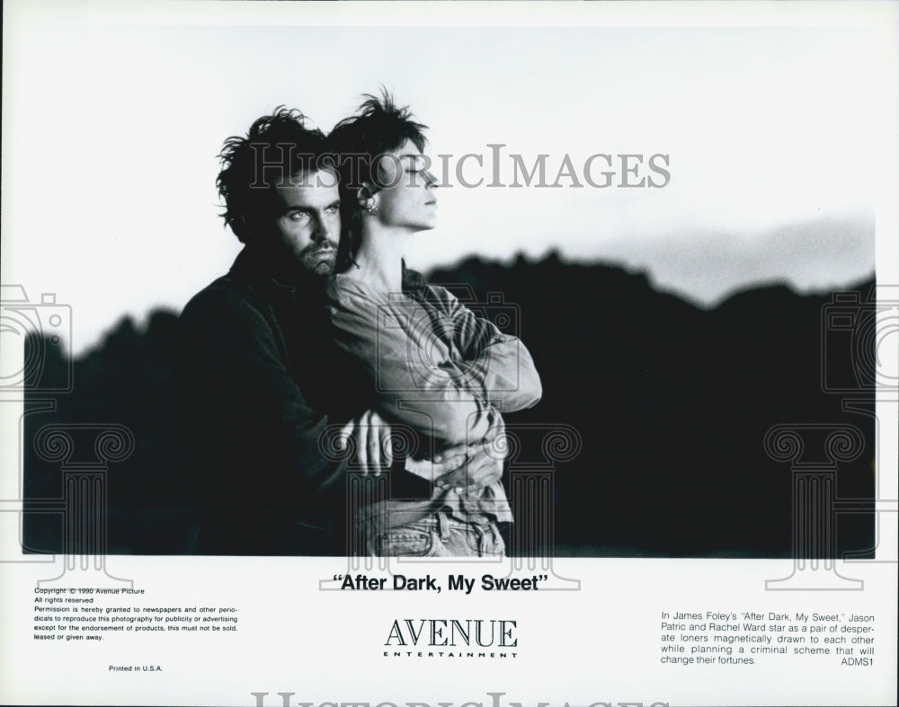 1990 Press Photo Actors Jason Patric And Rachel Ward In &quot;After Dark, My Sweet&quot; - Historic Images