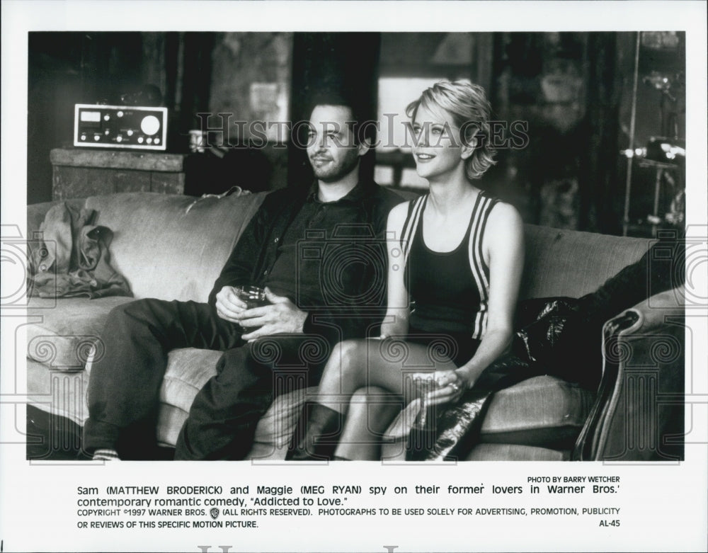 1997 Press Photo "Addicted to Love" Meg Ryan & Matthew Broderick - Historic Images