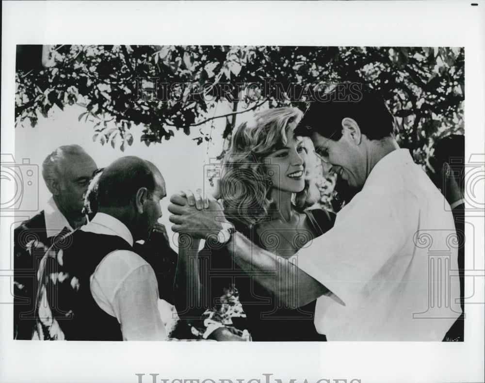 1987 Press Photo Actress Ingrid Scacchi, Peter Coyote in "A Man in Love" Film - Historic Images