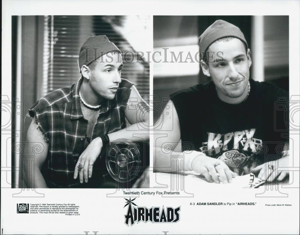 1994 Press Photo "Airheads" Actor Adam Sandler Film - Historic Images