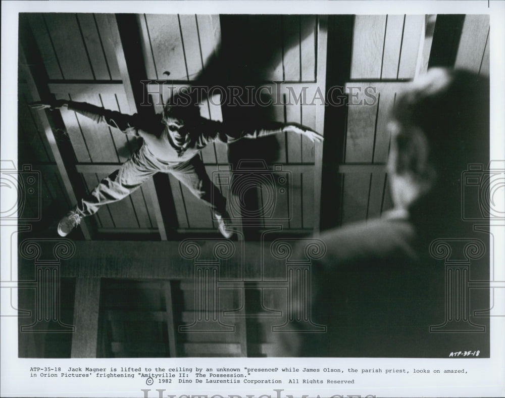 1982 Press Photo Jack Magner and James Olson in "Amityville II: The Possession" - Historic Images