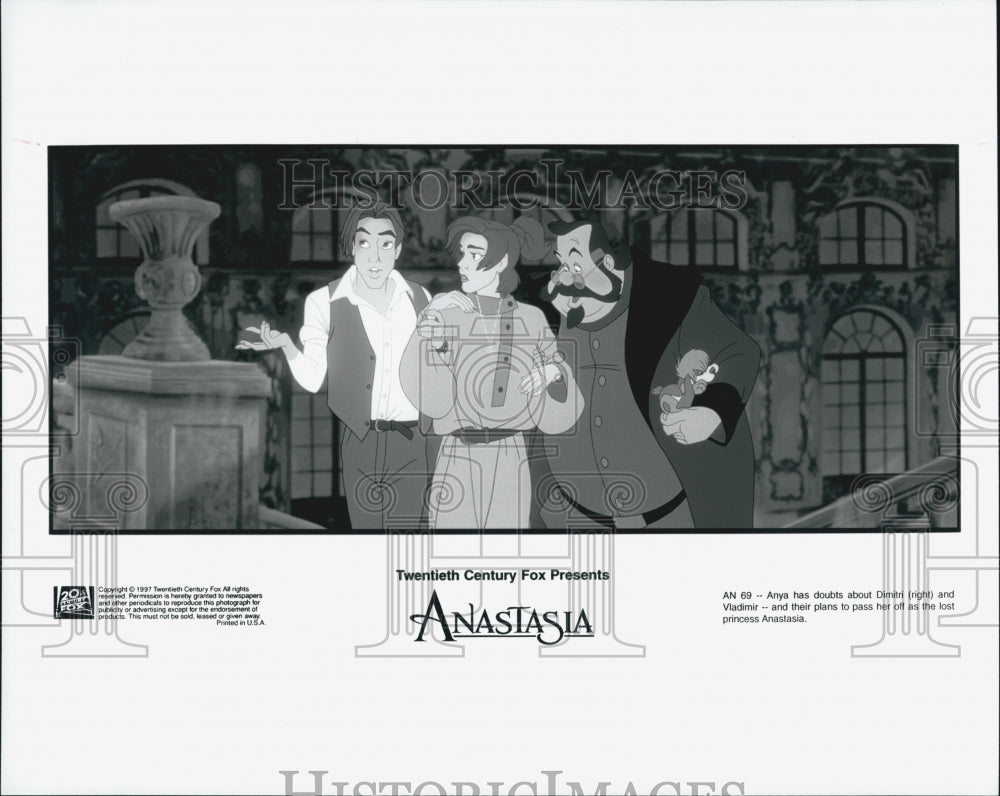 1997 Press Photo "Anastasia" Animation - Historic Images