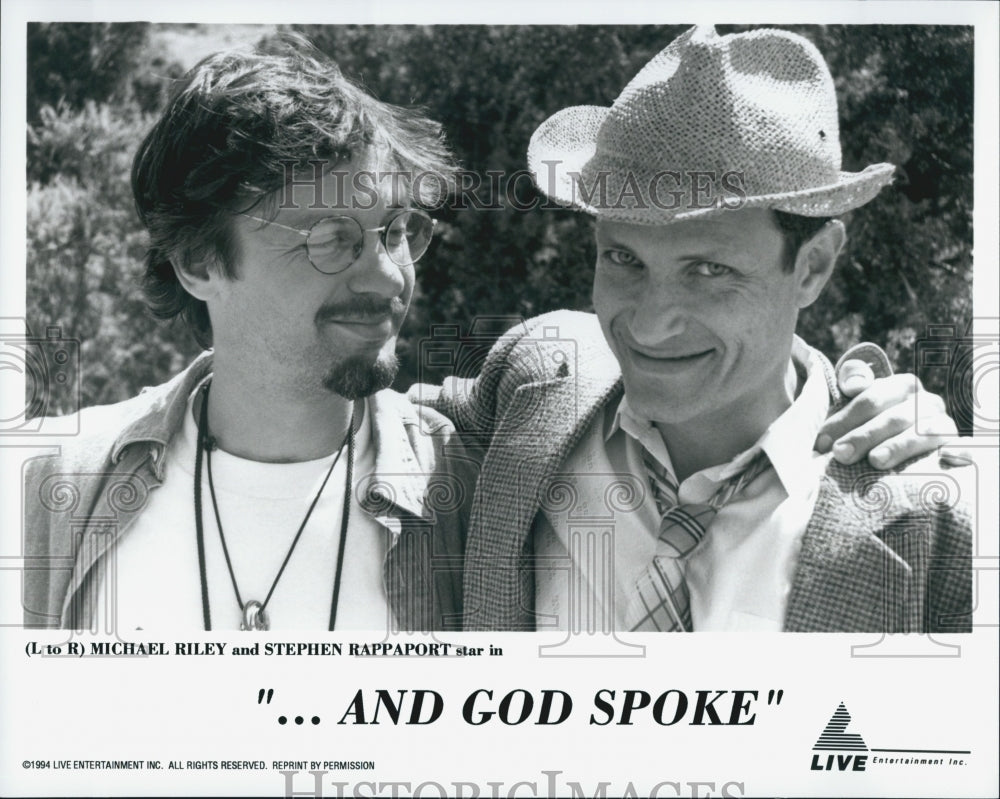 1994 Press Photo MIchael Riley and Stephen Rappaport in "And God Spoke" - Historic Images