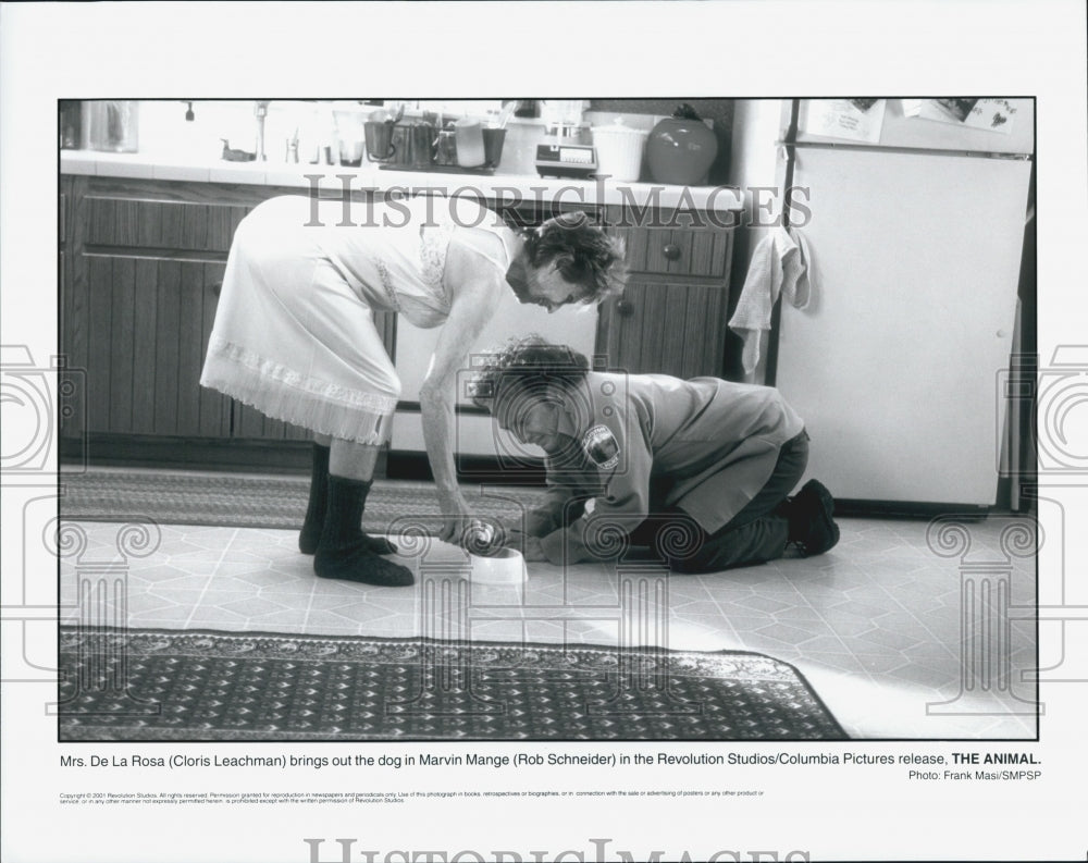 2001 Press Photo Actors Cloris Leachman And Rob Schneider Star In "The Animal" - Historic Images