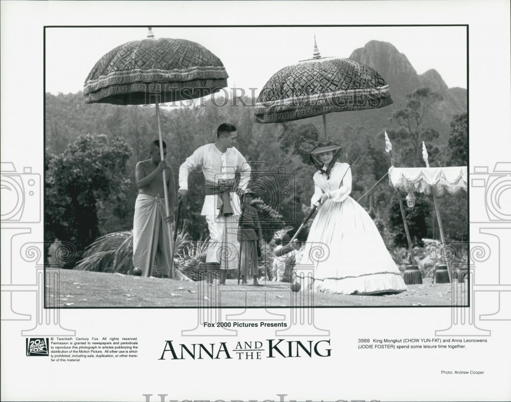 1999 Chow Yun-Fat And Jodie Foster In "Anna And The King"-Historic Images