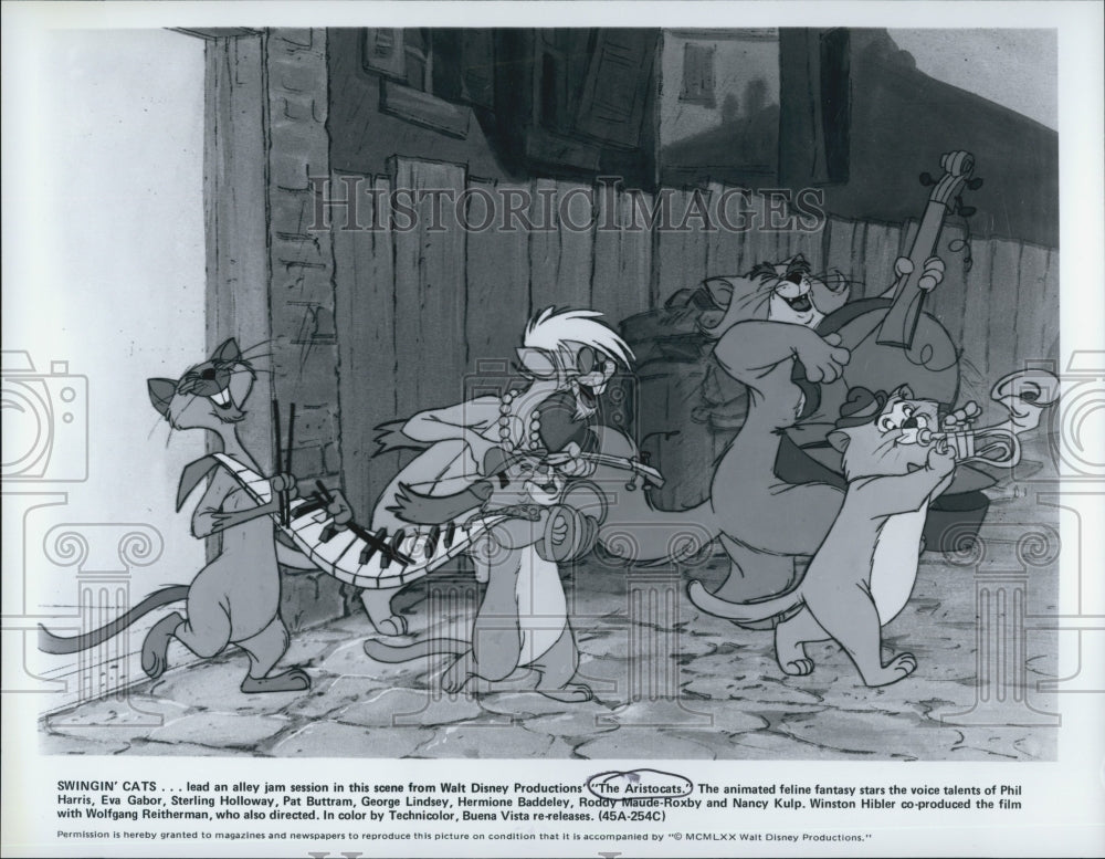 1970 Press Photo scene from Walt Disney's animated film "The Aristocats" - Historic Images