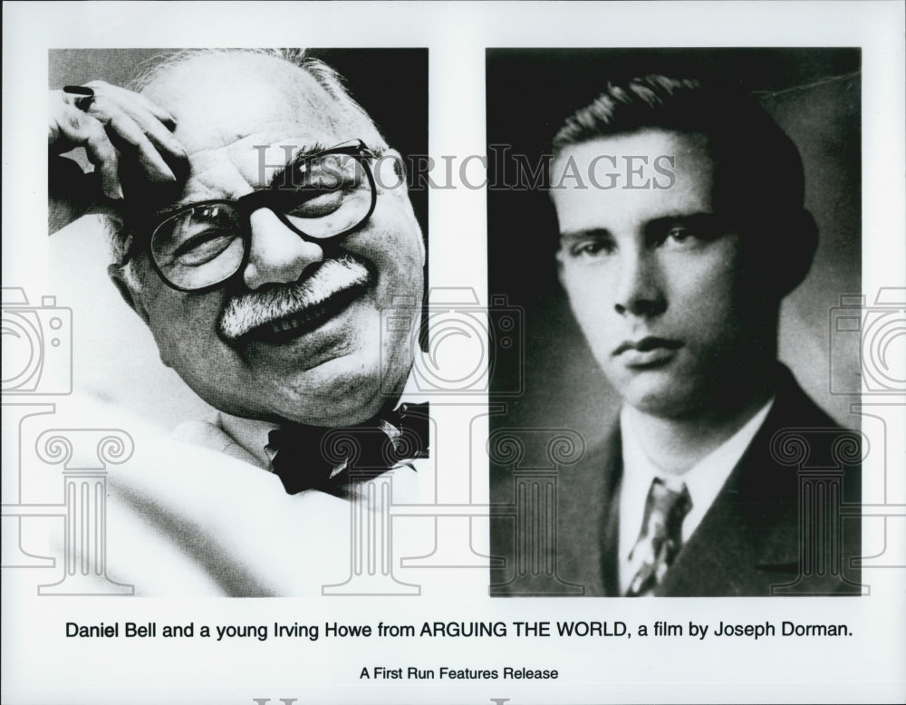 1998 Press Photo Daniel Bell, Irving Howe &quot;Arguing the World&quot; - Historic Images