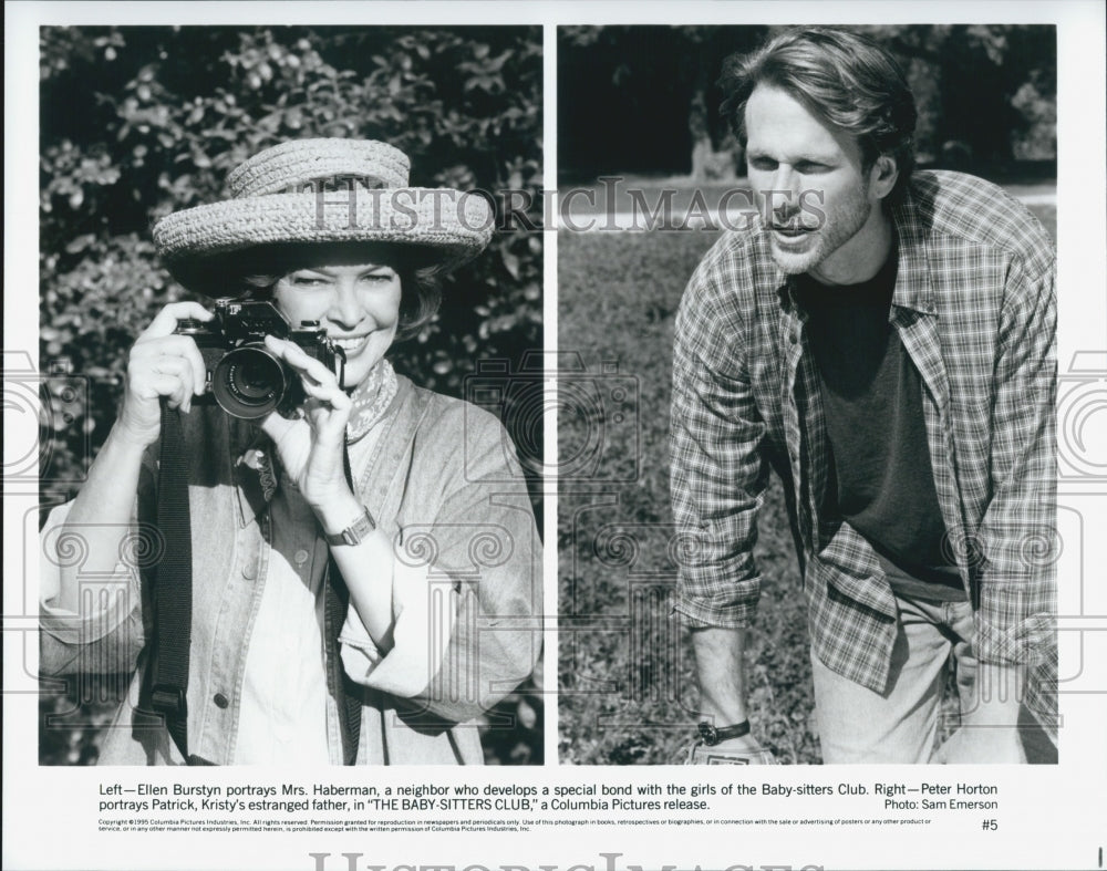 1995 Press Photo Ellen Burstyn and Peter Horton in "The Baby-sitters Club" - Historic Images