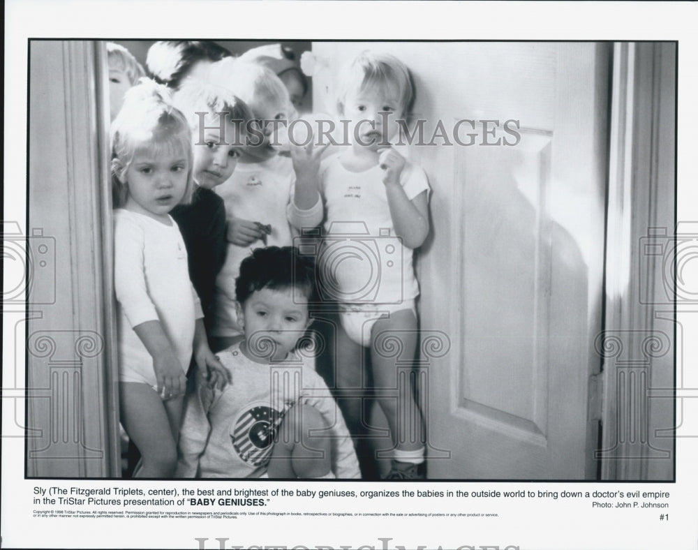 1999 Press Photo The Fitzgerald Triplets in "Baby Geniuses" - Historic Images