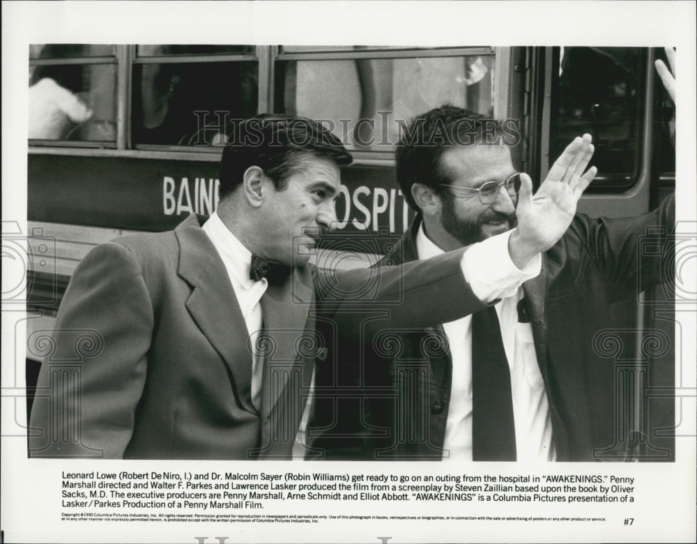 1990 Press Photo Robin Williams, Robert De Niro "Awakenings" - DFPG18967 - Historic Images