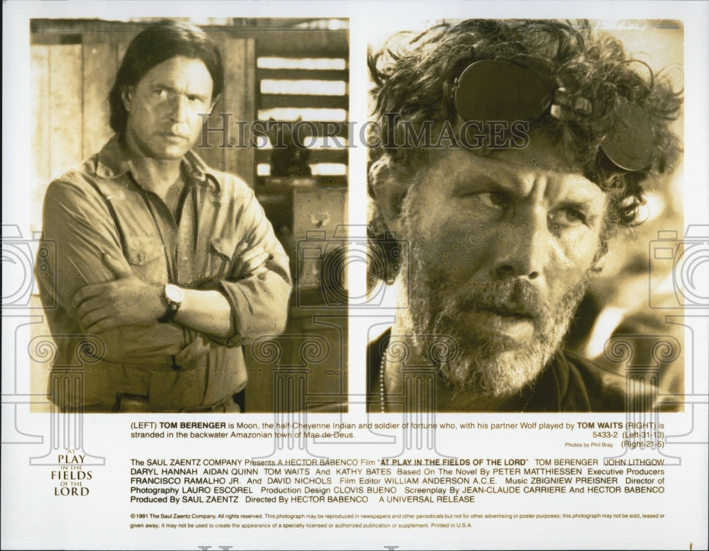 1991 Press Photo Tom Berenger in "At Play In The Fields of the Lord" - Historic Images