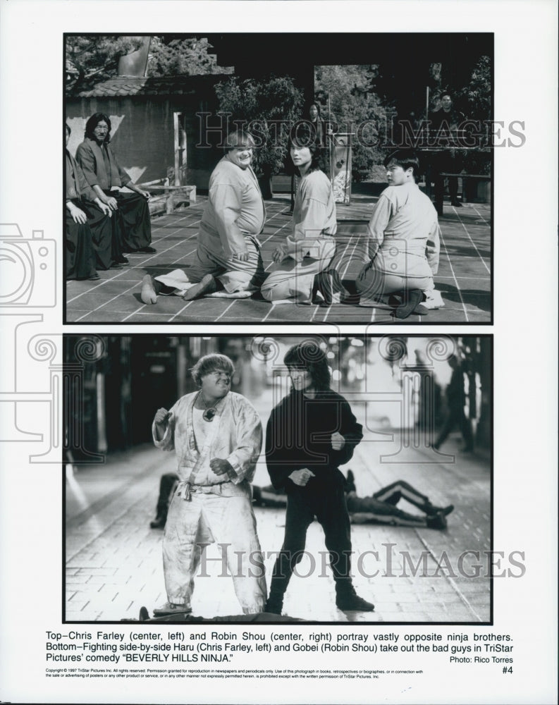1997 Press Photo Scenes From "Beverly Hills Ninja" - Historic Images