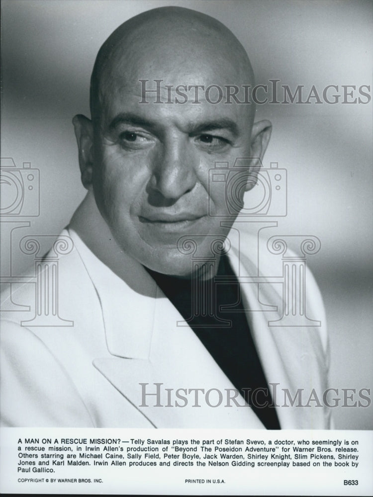 1979 Press Photo Telly Savalas in &quot;Beyond the Poseidon Adventure&quot; - Historic Images