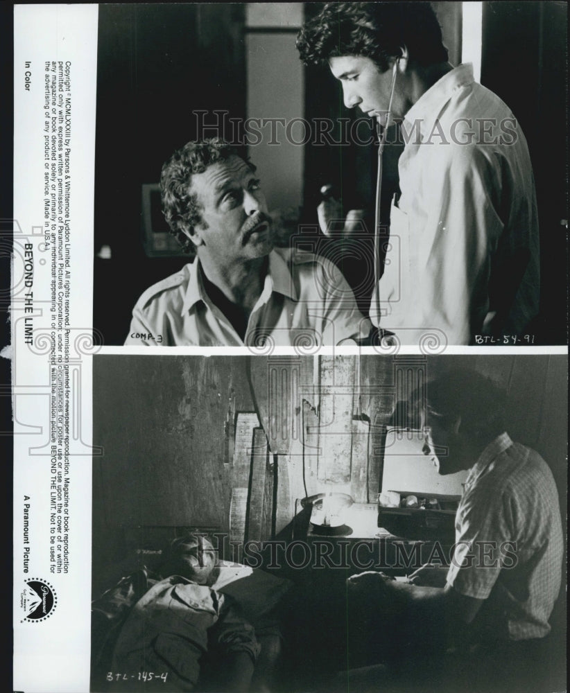 1983  Press Photo  Richard gere &amp; Michael Caine in &quot;Beyond the Limit&quot; - Historic Images