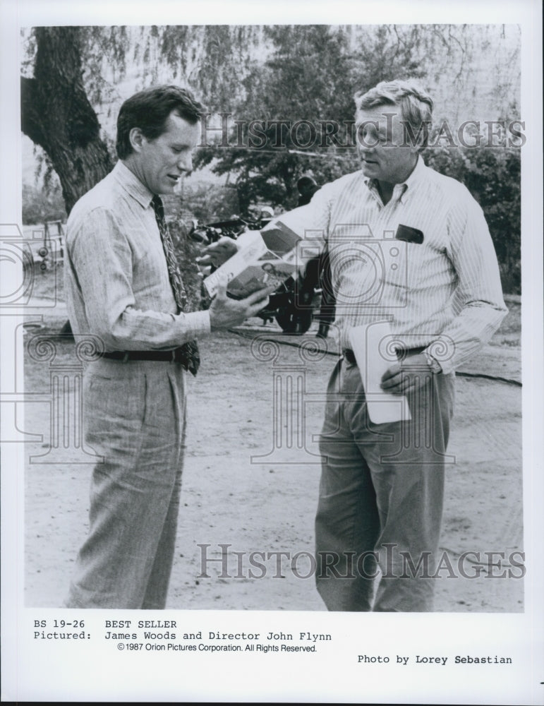 1987 Press Photo James Woods and John Flynn in "Best Seller" - Historic Images