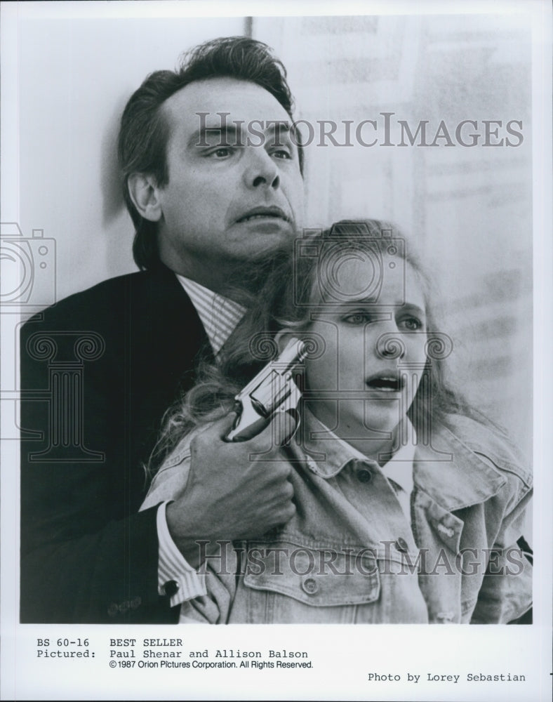 1987 Press Photo Paul Shenar and Allison Balson in "Best Seller" - Historic Images
