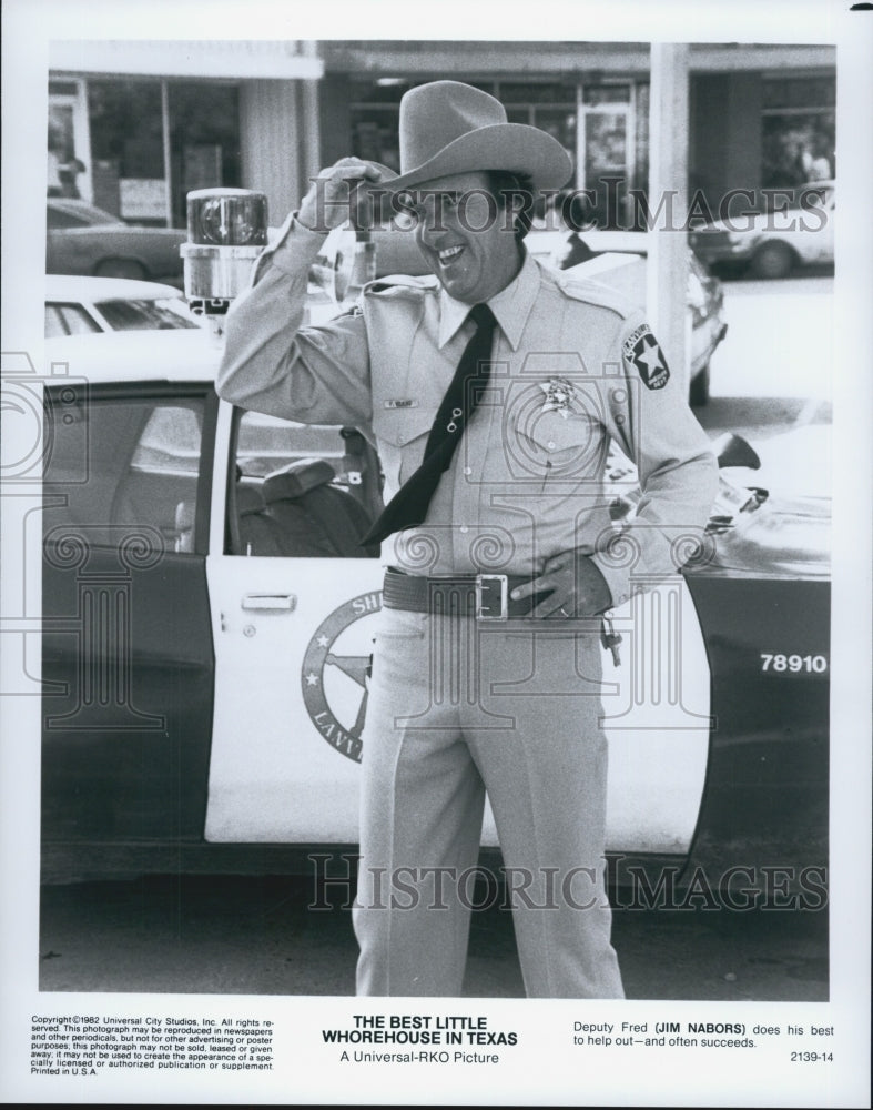 1982 Press Photo Jim Nabors in "The Best Little Whorehouse in Texas" - Historic Images
